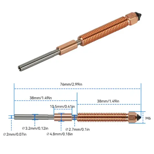 Integrated detachable nozzle For Creality K2/Hi